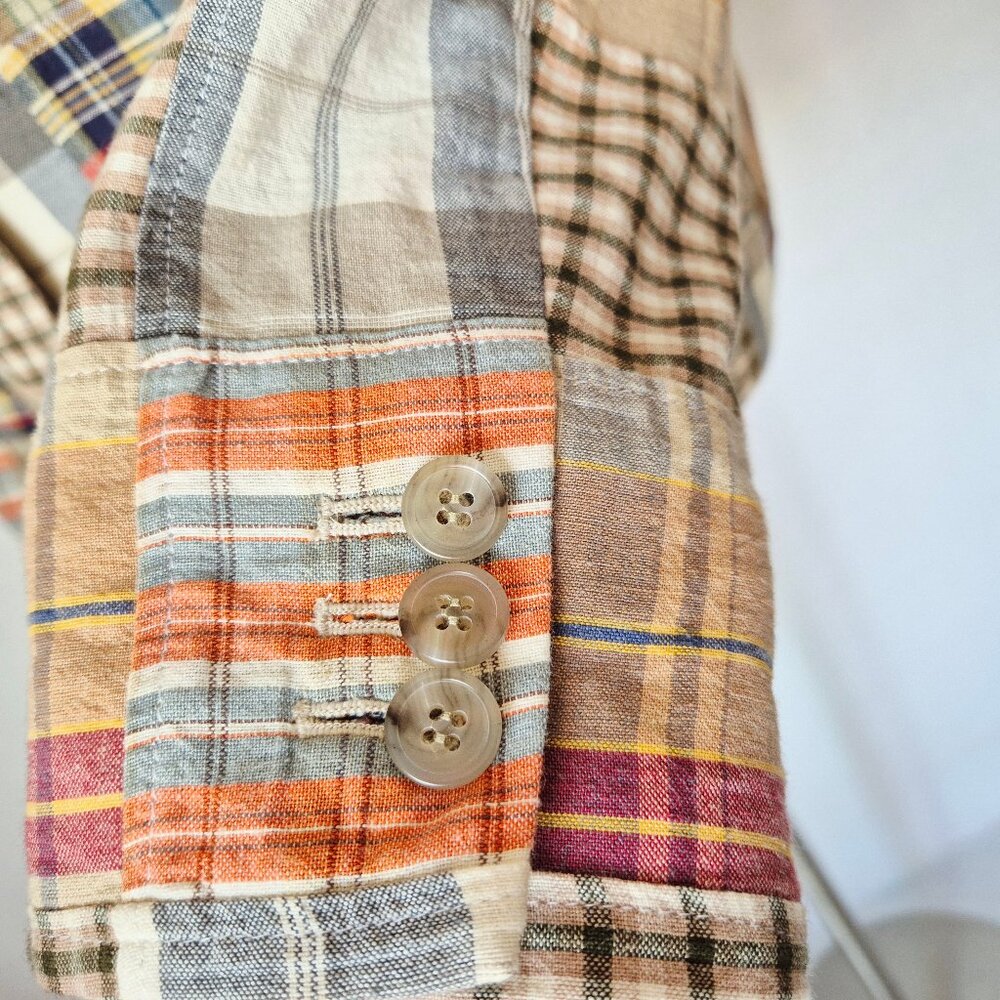 J.Crew Madras Patchwork Plaid 2 Button Schoolboy … - image 5